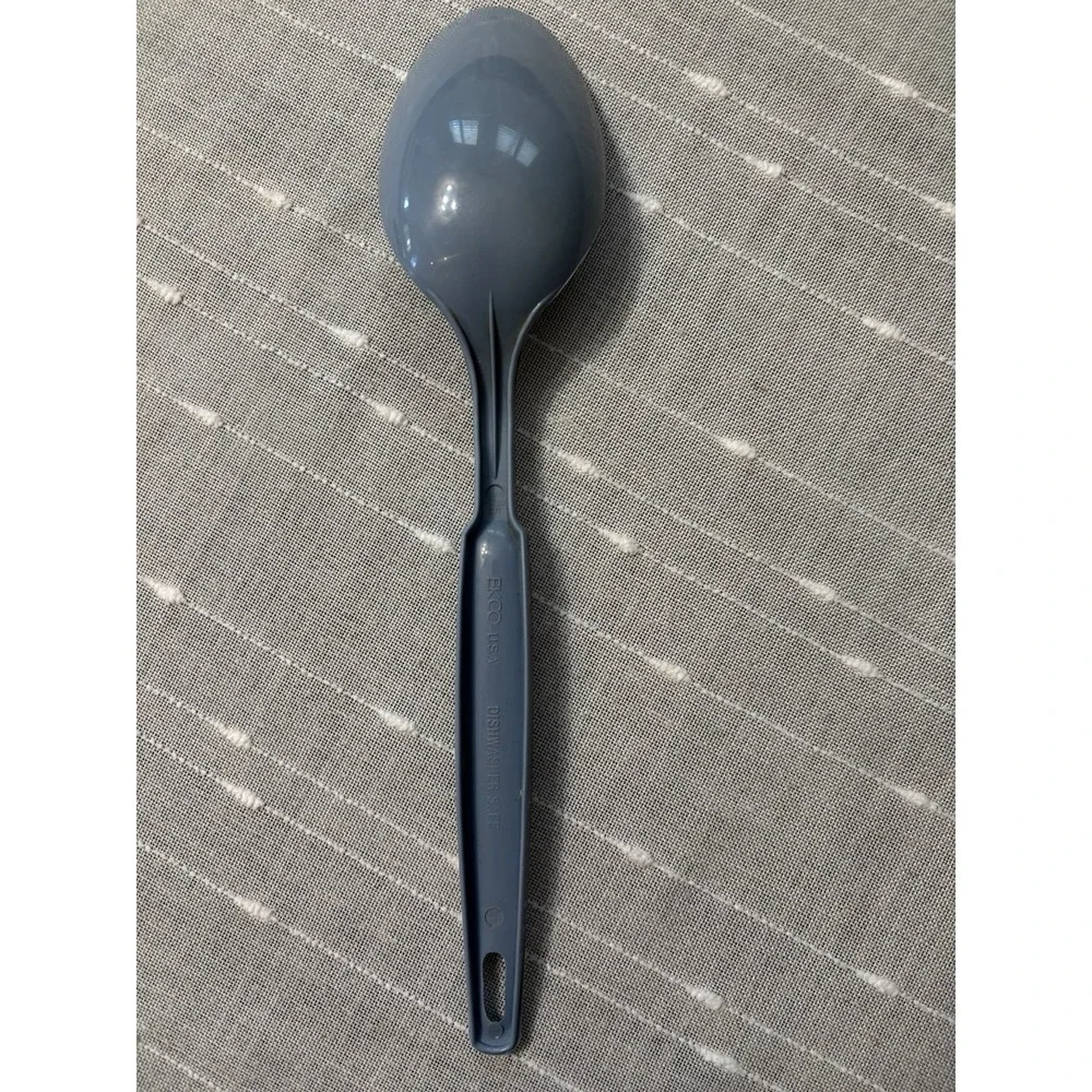Ekco Spoon Blue Nylon Serving Cooking Vintage Plastic USA Made